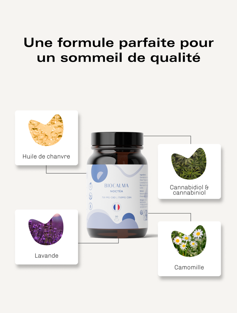 Gélules CBD + CBN - Noctéa Bio