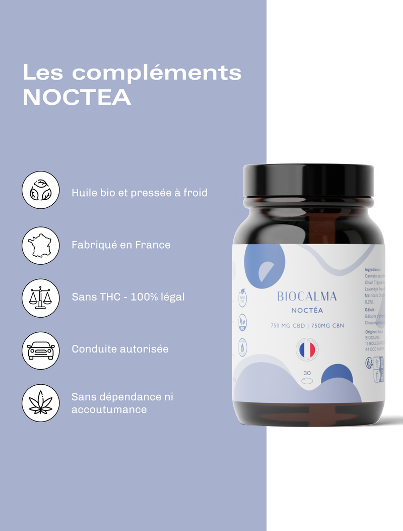 Gélules CBD + CBN - Noctéa Bio