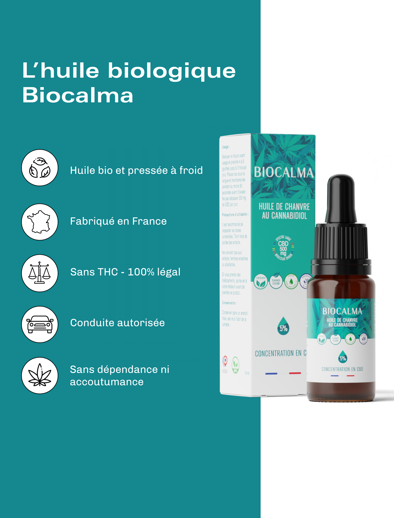 Huile CBD Bio 5%